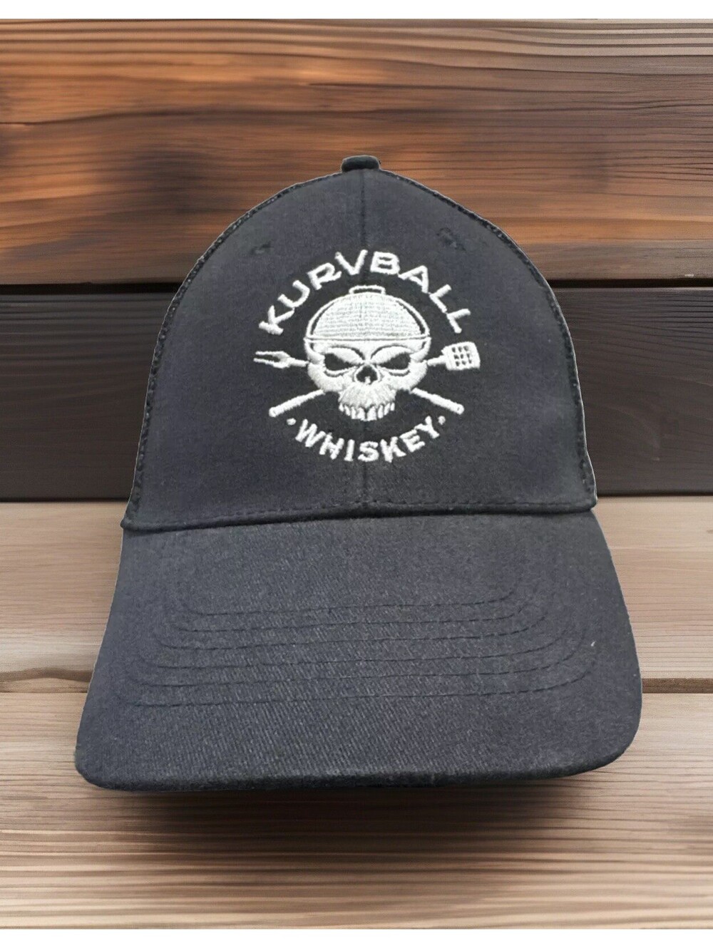 Kurvball Barbecue Smoked Brisket Whiskey Wisconsin Mesh SnapBack Baseball Cap